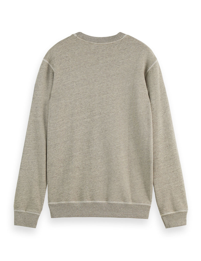 Denim Washed Artwork Sweatshirt - Grey Melange
