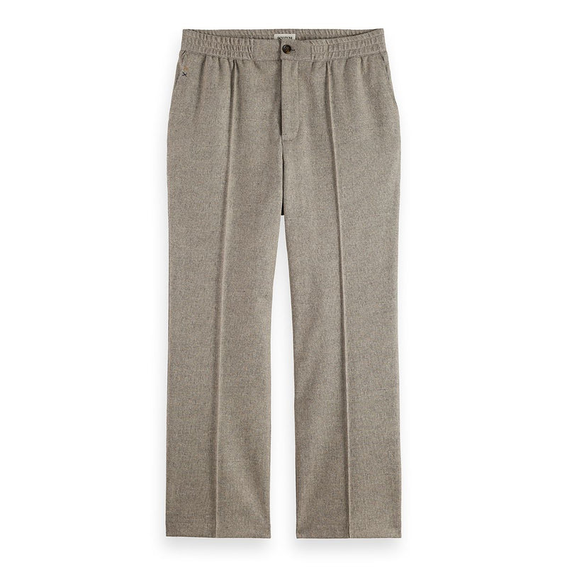 Tailored Melange-Jersey Relaxed Straight Fit Jogger - Plaza Taupe Melange