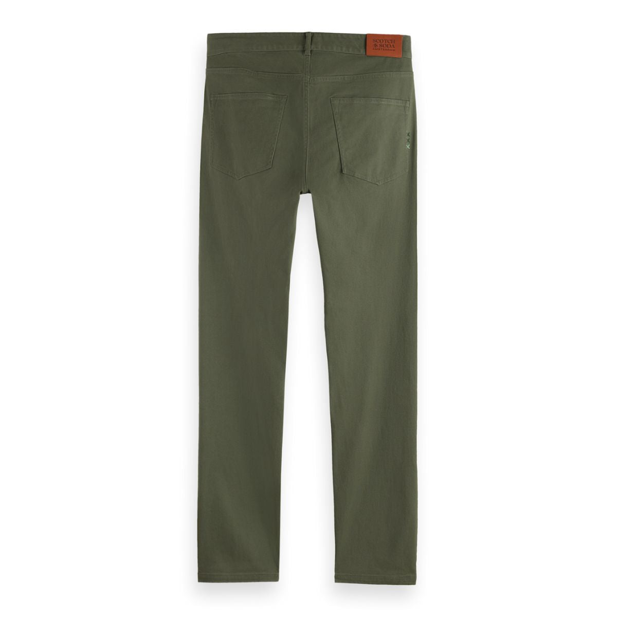 Ralston- Cotton-Blend Twill Regular Slim Fit 5-Pocket Pant - Thyme