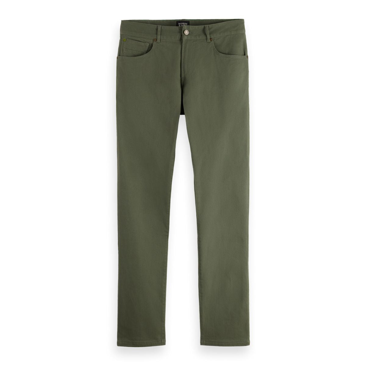 Ralston- Cotton-Blend Twill Regular Slim Fit 5-Pocket Pant - Thyme