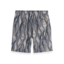 Fave Printed Tencel Relaxed Bermuda - Batik Logo Print Navy