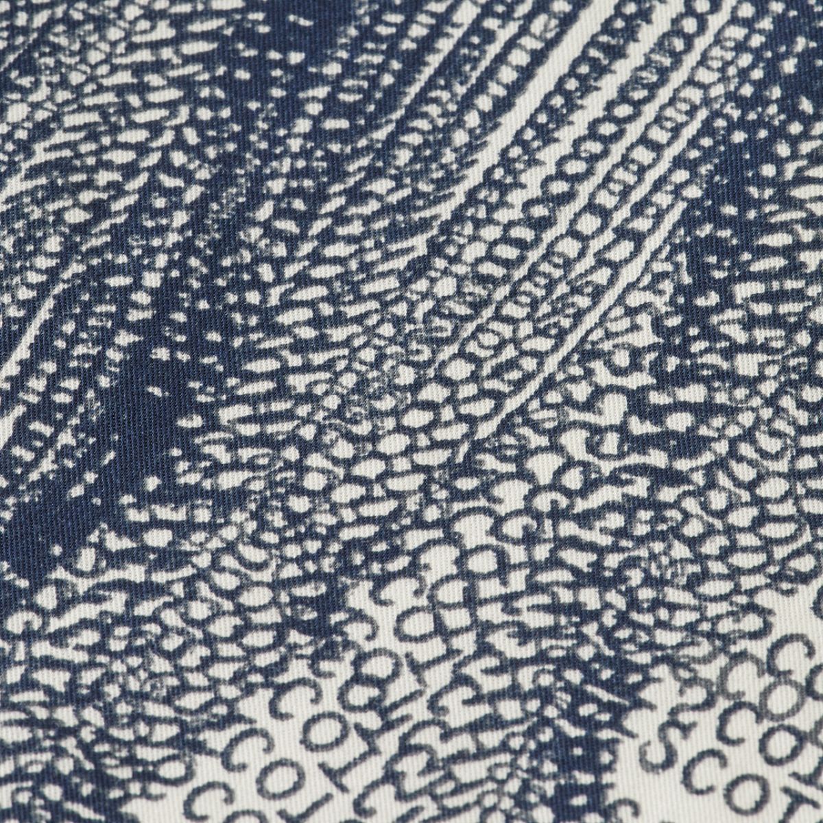 Fave Printed Tencel Relaxed Bermuda - Batik Logo Print Navy
