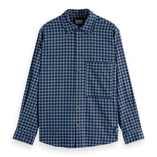 Relaxed Fit Lightweight Flannel Check Shirt - Sky Captain Check