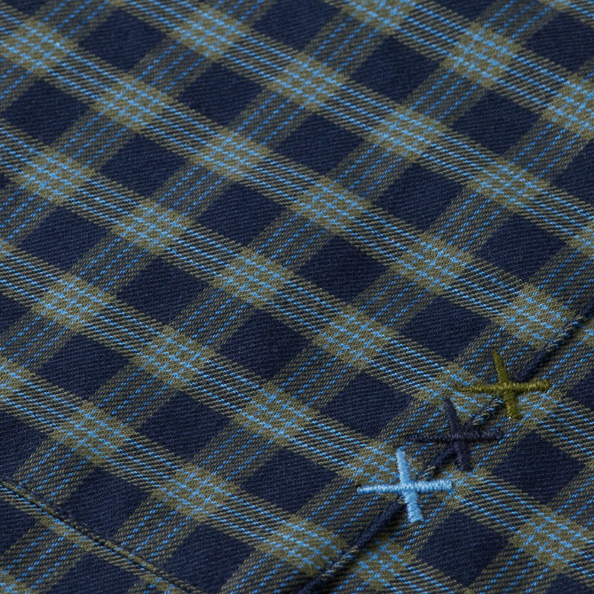 Relaxed Fit Lightweight Flannel Check Shirt - Sky Captain Check