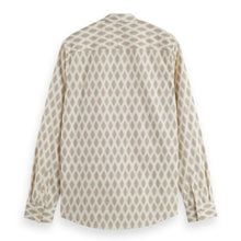 Slim Fit Micro Aop Shirt - Pixel Diamond Eggnog