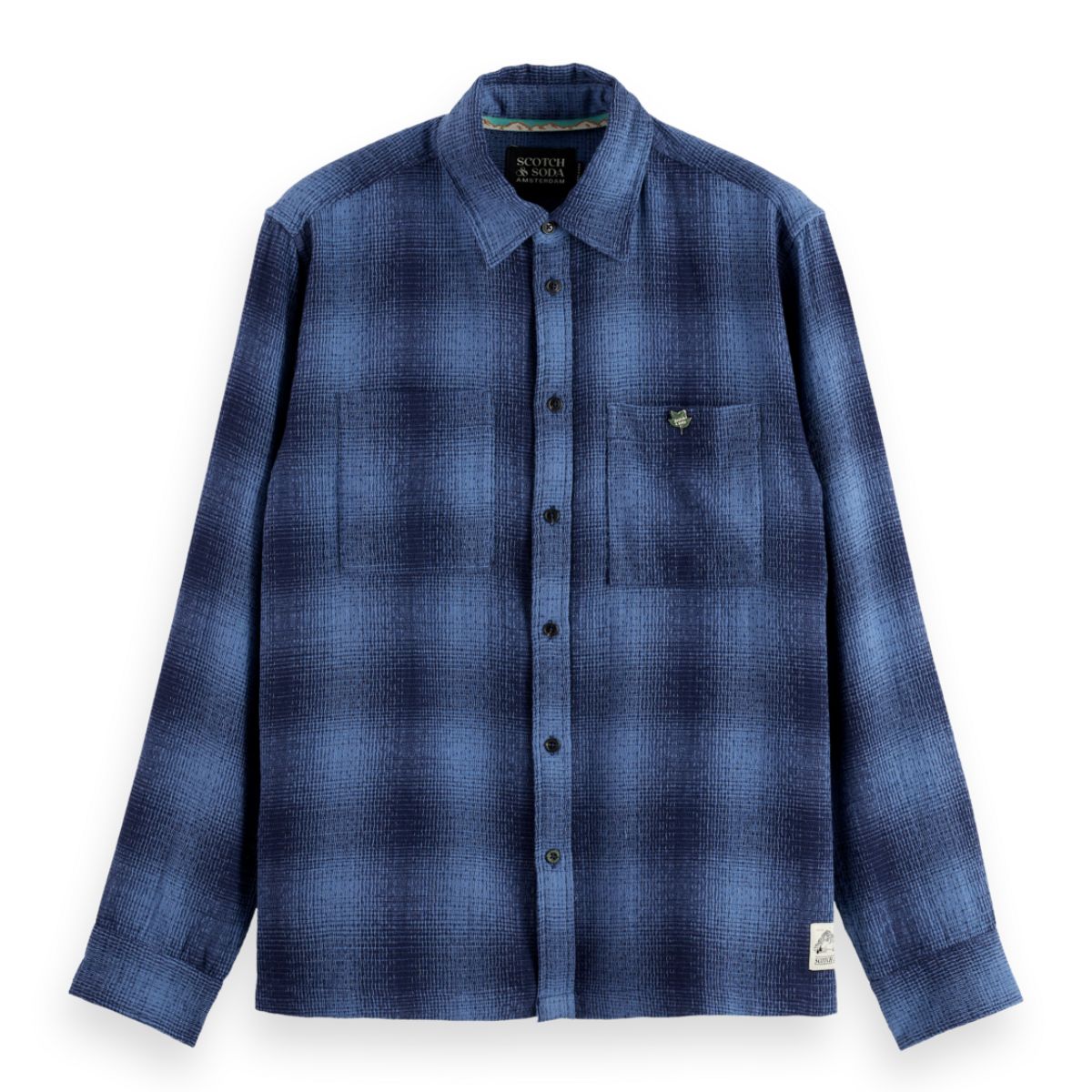 Relaxed Fit Shadow Check Shirt - Peacoat Shadow Check