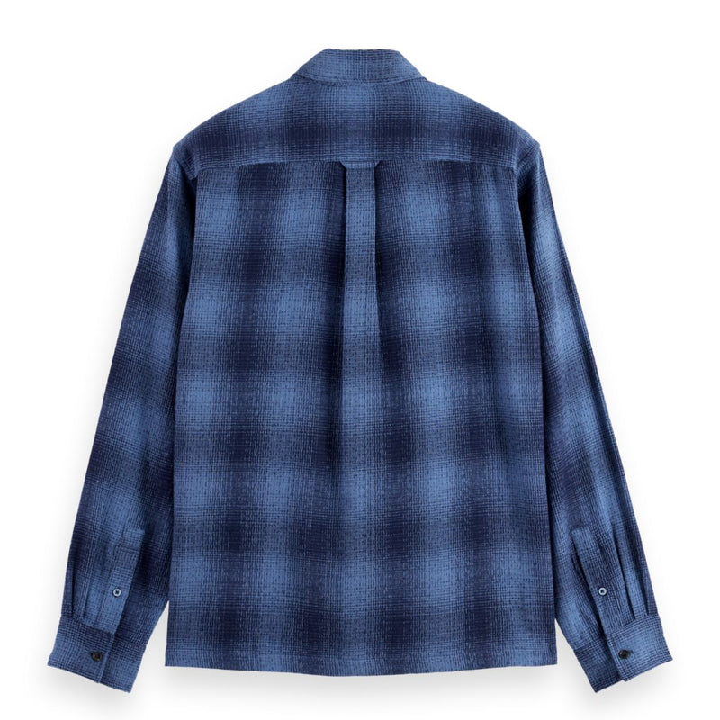 Relaxed Fit Shadow Check Shirt - Peacoat Shadow Check