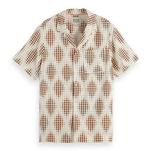 Regular Fit Viscose Aop Shirt - Pixel Diamond Eggnog