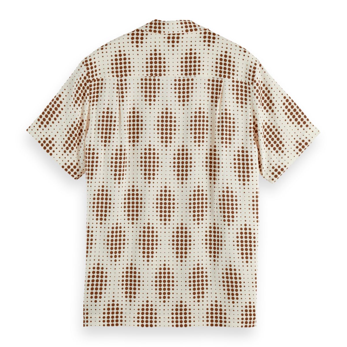 Regular Fit Viscose Aop Shirt - Pixel Diamond Eggnog