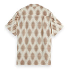 Regular Fit Viscose Aop Shirt - Pixel Diamond Eggnog