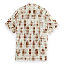 Regular Fit Viscose Aop Shirt - Pixel Diamond Eggnog