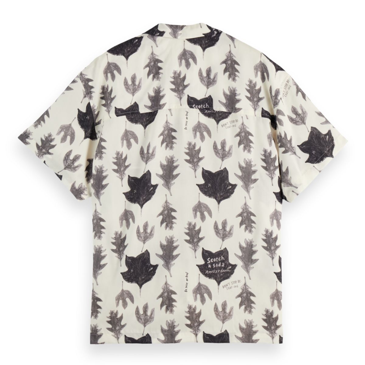 Relaxed-Fit Short-Sleeved Tencel Aop Shirt - Eggnog