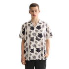 Relaxed-Fit Short-Sleeved Tencel Aop Shirt - Eggnog