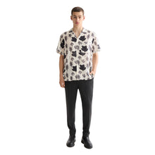 Relaxed-Fit Short-Sleeved Tencel Aop Shirt - Eggnog