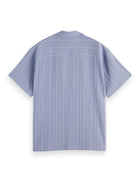 Tonal Striped Short Sleeved Shirt - Languid Lavender