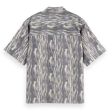 Relaxed Fit Short Sleeved Jacquard Shirt - Sky Captain Jacquard