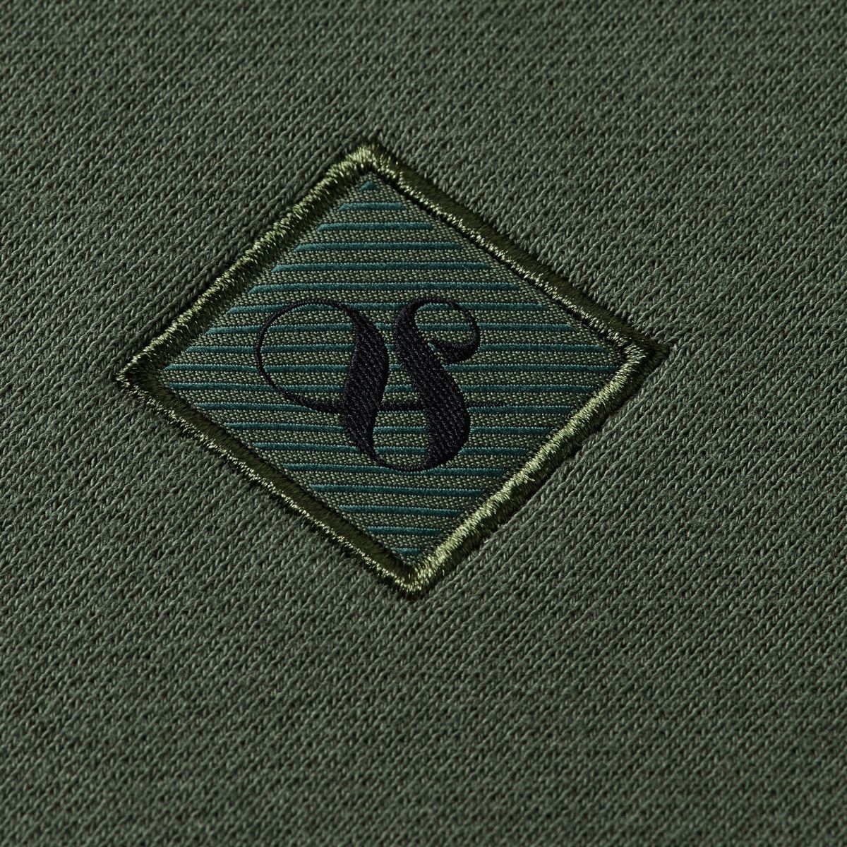 Sweat à capuche coupe classique avec logo - Vert foncé