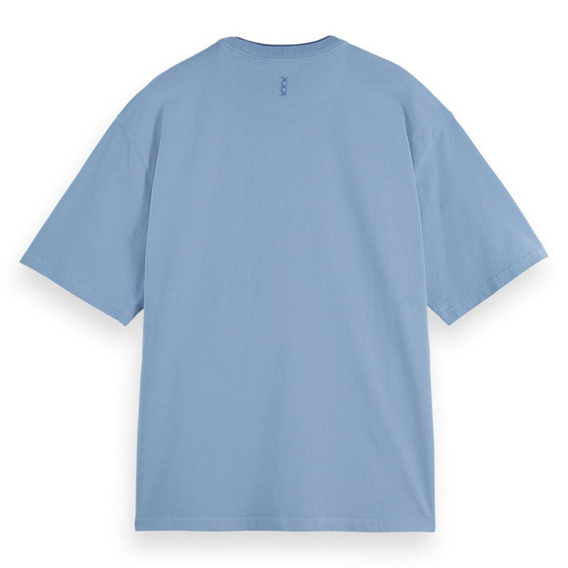3 Crosses Garment Dye T-Shirt - Faded Denim