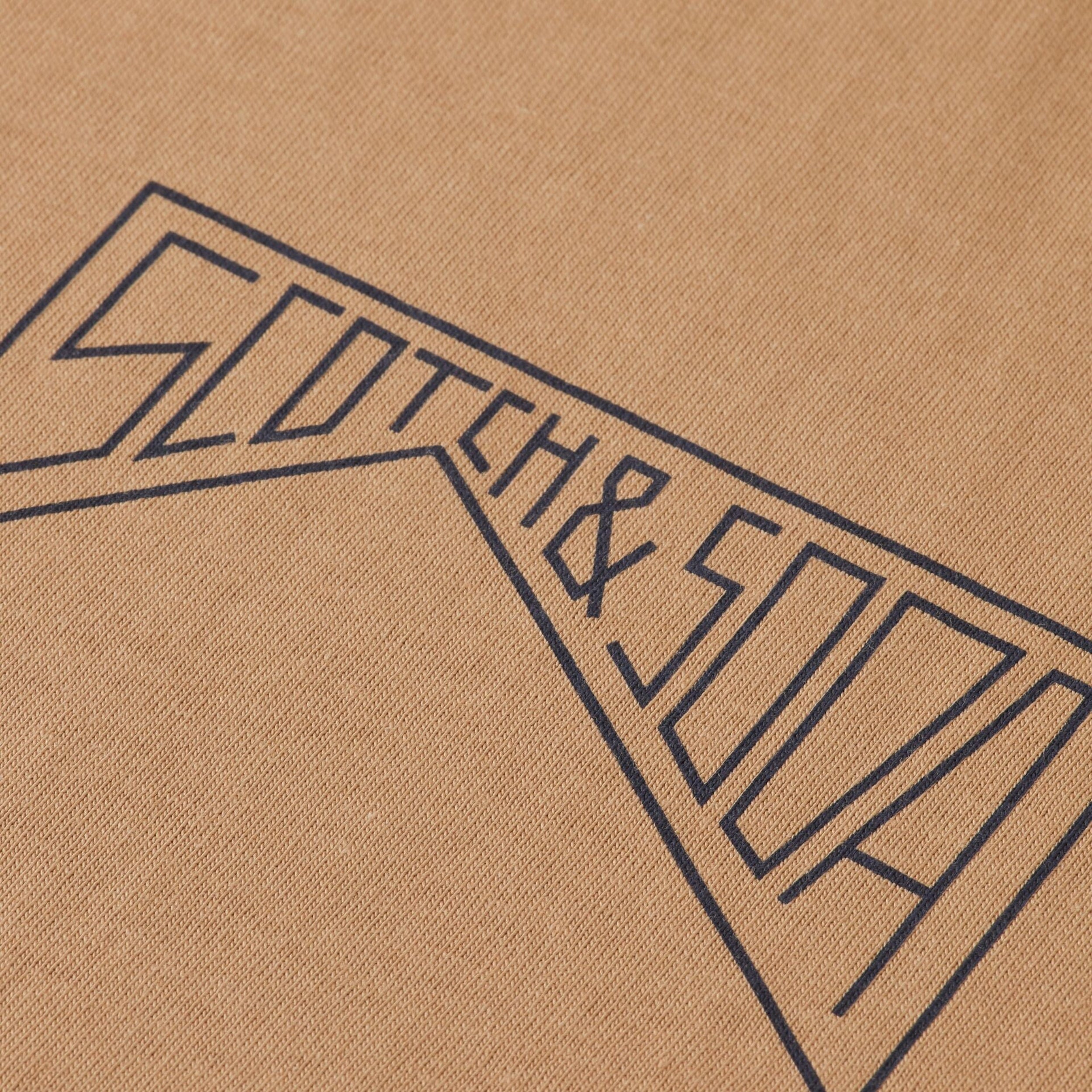 Regular Fit Left Chest Logo T-Shirt - Tannin