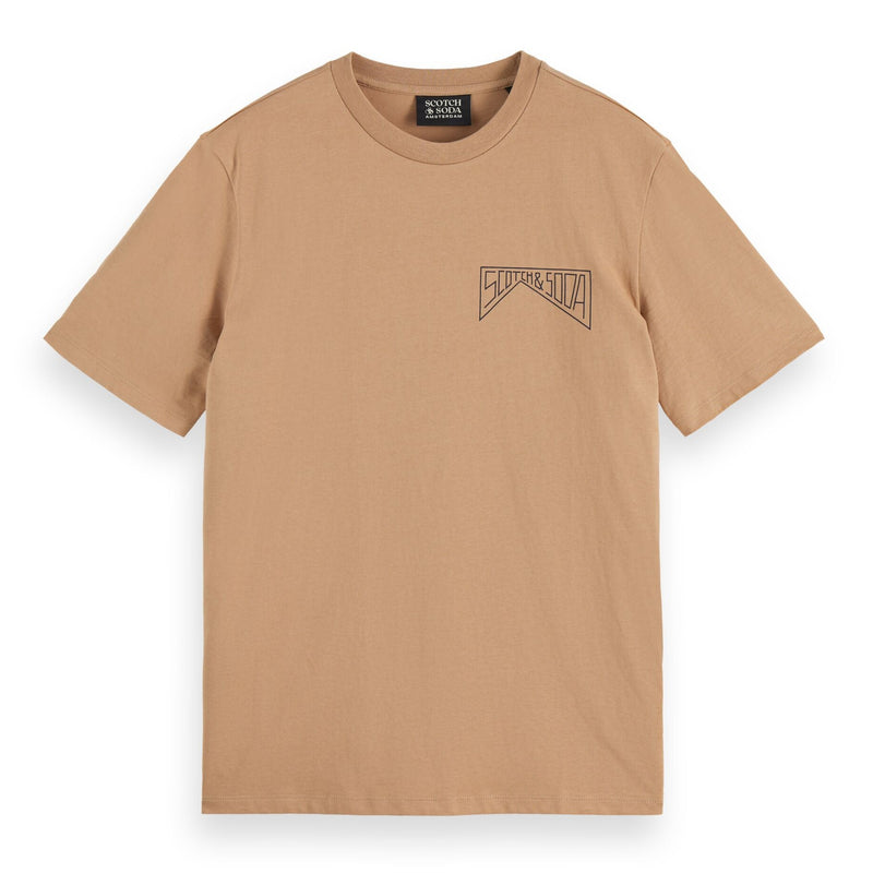 Regular Fit Left Chest Logo T-Shirt - Tannin