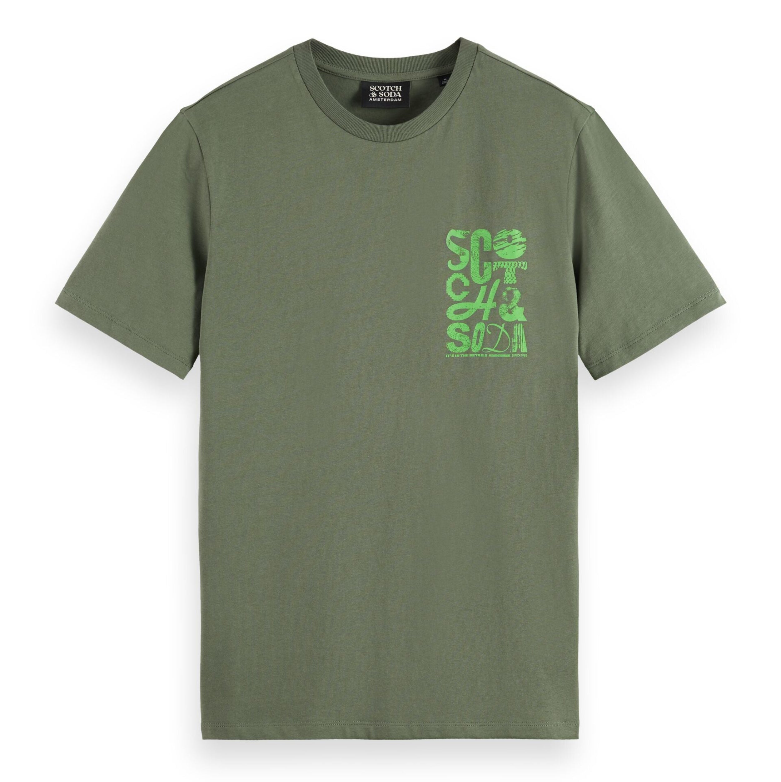 Regular Fit Left Chest Logo T-Shirt - Thyme
