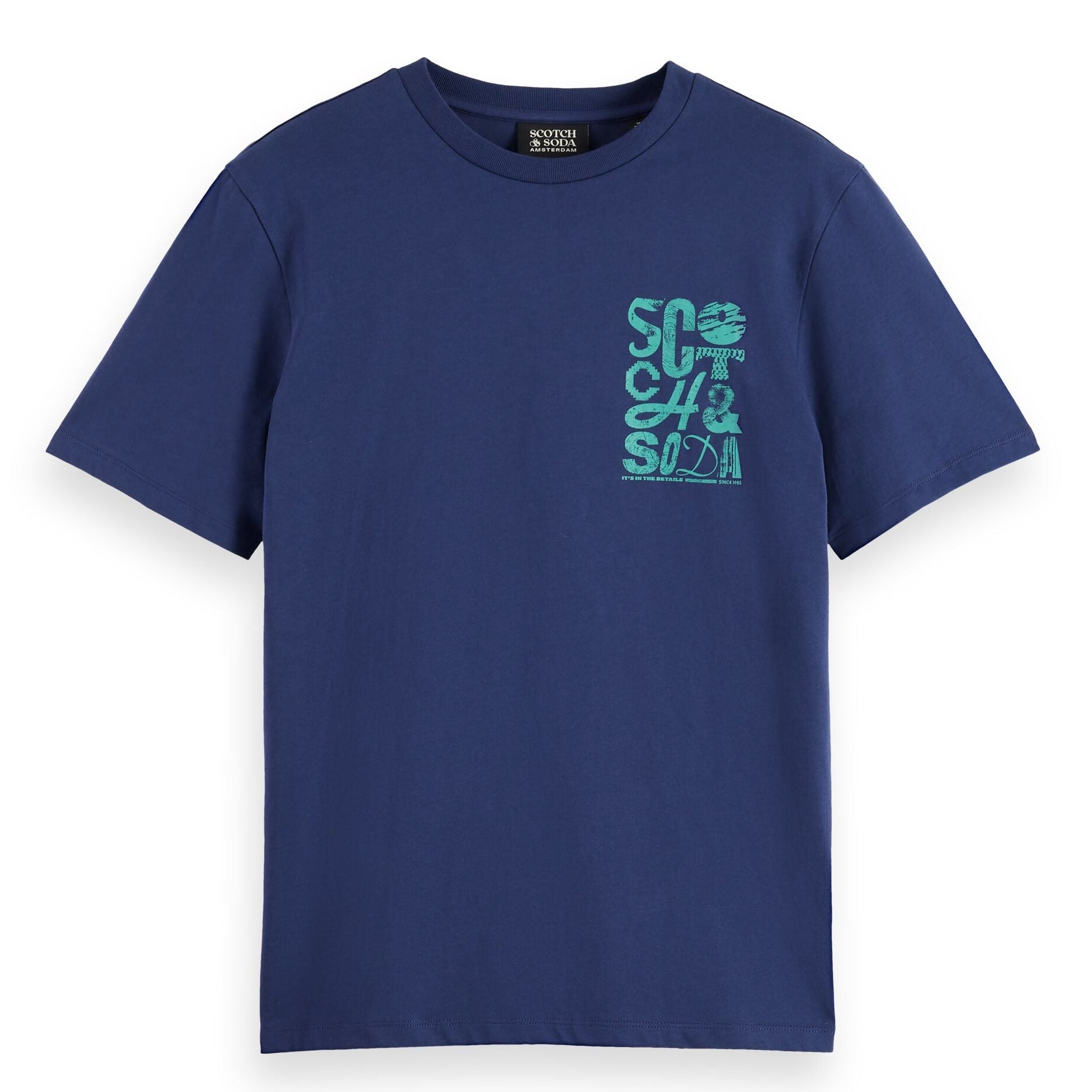 Regular Fit Left Chest Logo T-Shirt - Peacoat