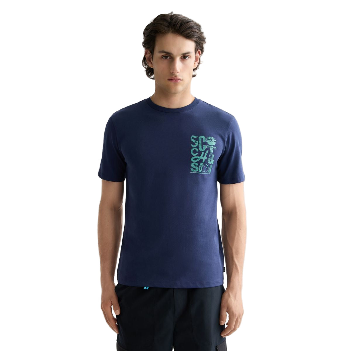 Regular Fit Left Chest Logo T-Shirt - Peacoat