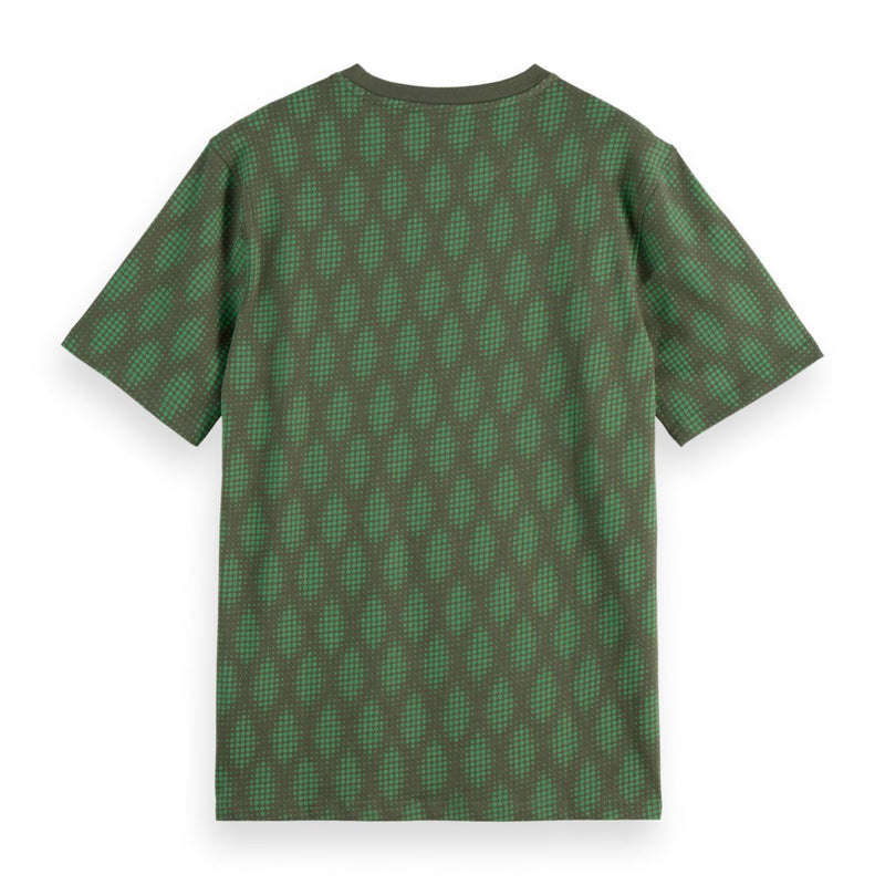 Regular Fit Micro Aop T-Shirt - Pixel Diamond Thyme