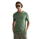 Regular Fit Micro Aop T-Shirt - Pixel Diamond Thyme
