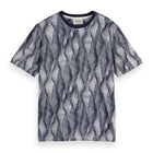 Regular Fit Micro Aop T-Shirt - Batik Logo Print Navy