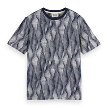 Regular Fit Micro Aop T-Shirt - Batik Logo Print Navy