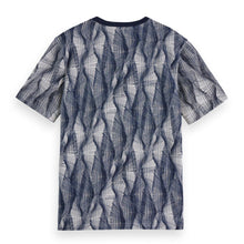 Regular Fit Micro Aop T-Shirt - Batik Logo Print Navy