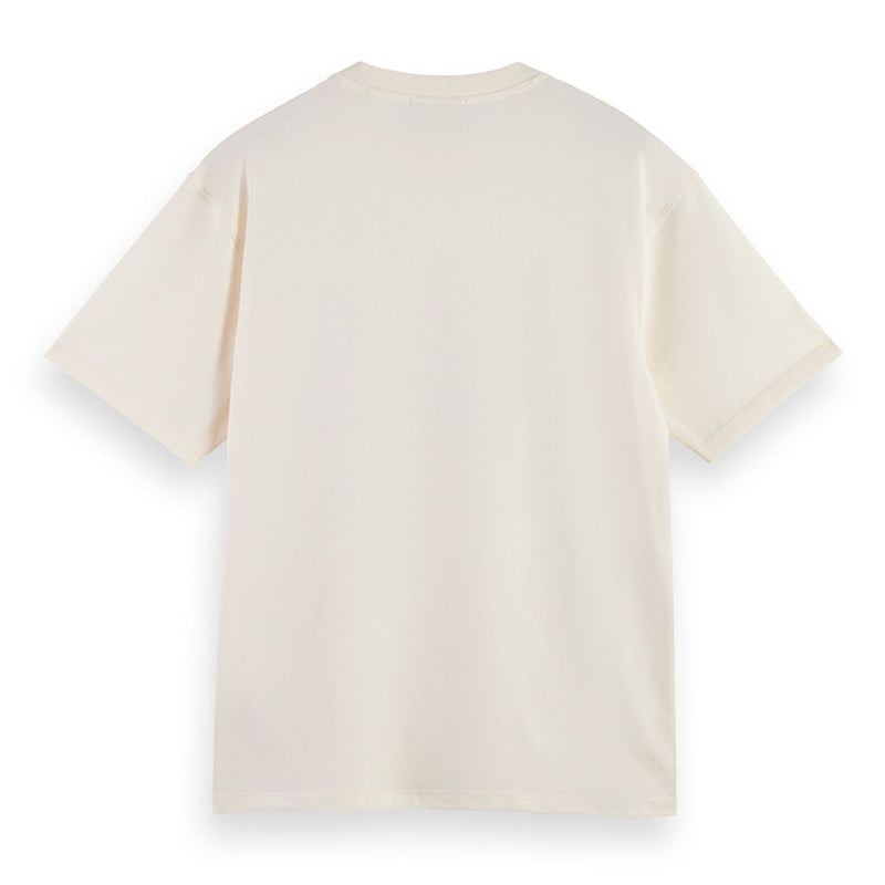 Relaxed Fit Scotch & Soda Logo T-Shirt - Eggnog