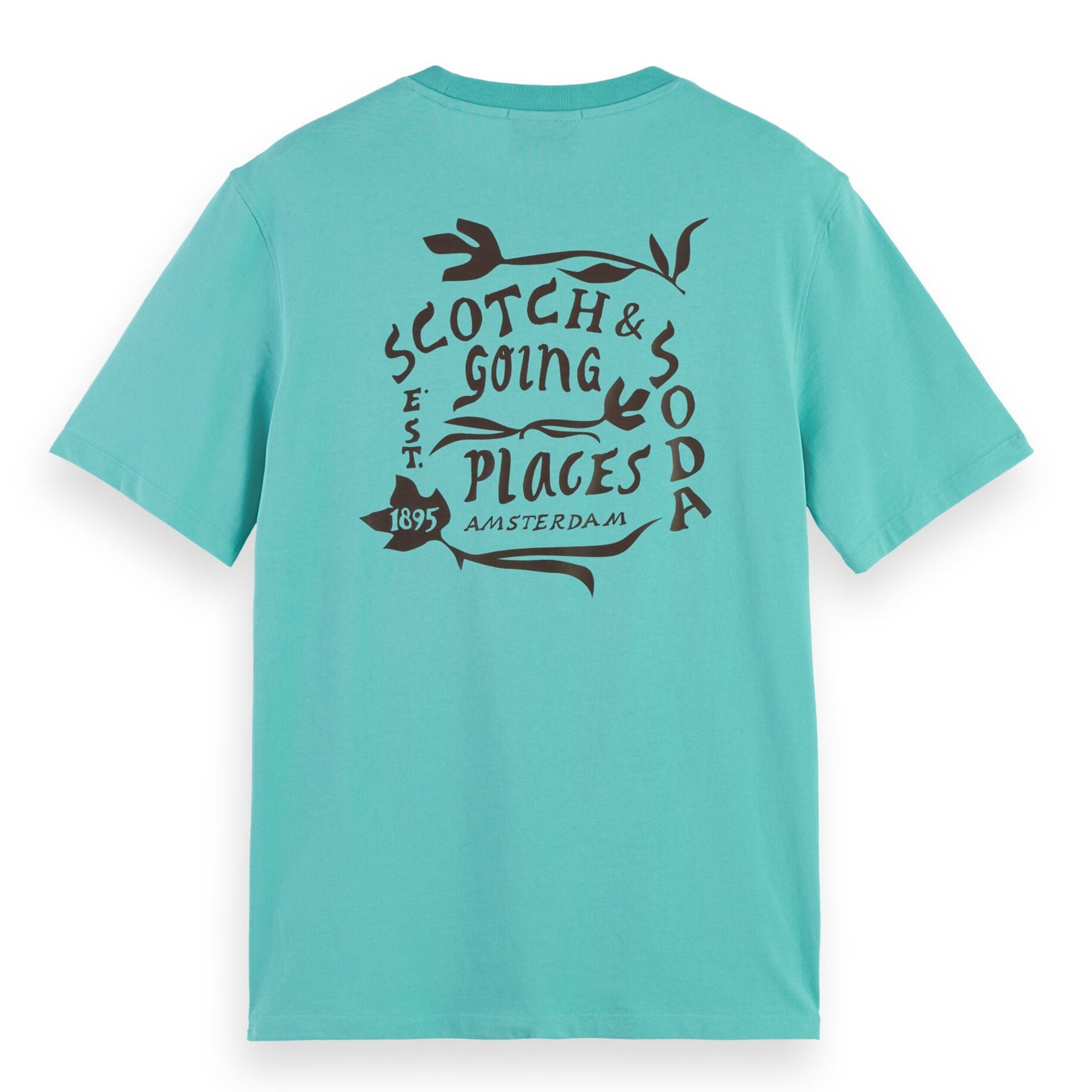 Regular Fit Front + Back Aw T-Shirt - Agate Green