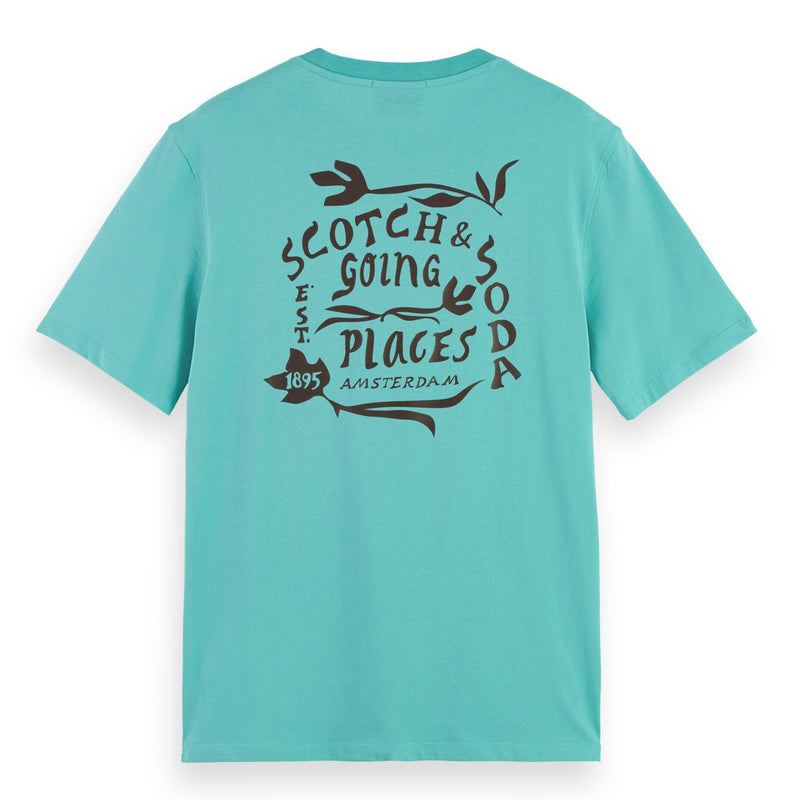 Regular Fit Front + Back Aw T-Shirt - Agate Green