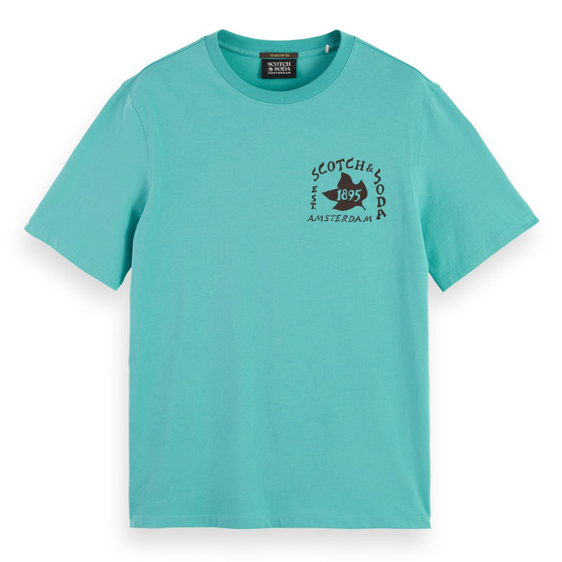 Regular Fit Front + Back Aw T-Shirt - Agate Green