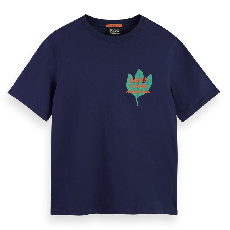 Regular Fit Front + Back Aw T-Shirt - Peacoat