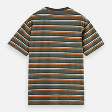 Relaxed Fit Yarn Dye Stripe T-Shirt - Green