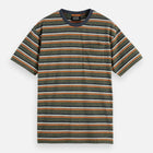 Relaxed Fit Yarn Dye Stripe T-Shirt - Green