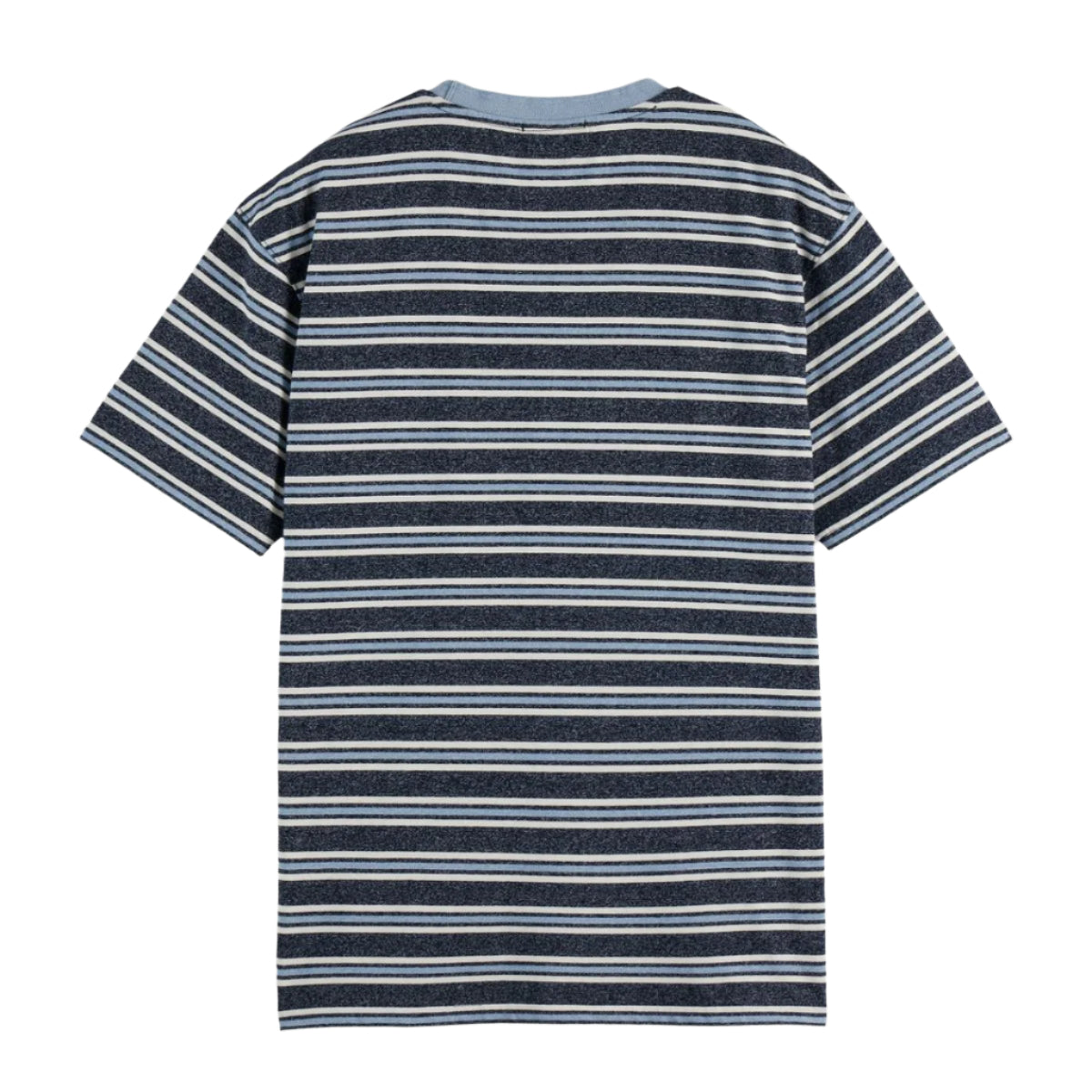 Relaxed Fit Yarn Dye Stripe T-Shirt - Blue