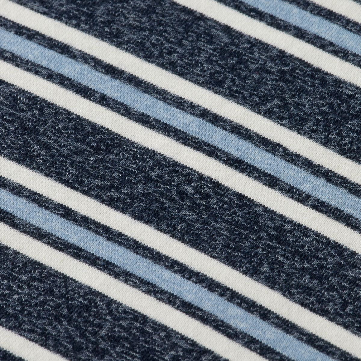 Relaxed Fit Yarn Dye Stripe T-Shirt - Blue