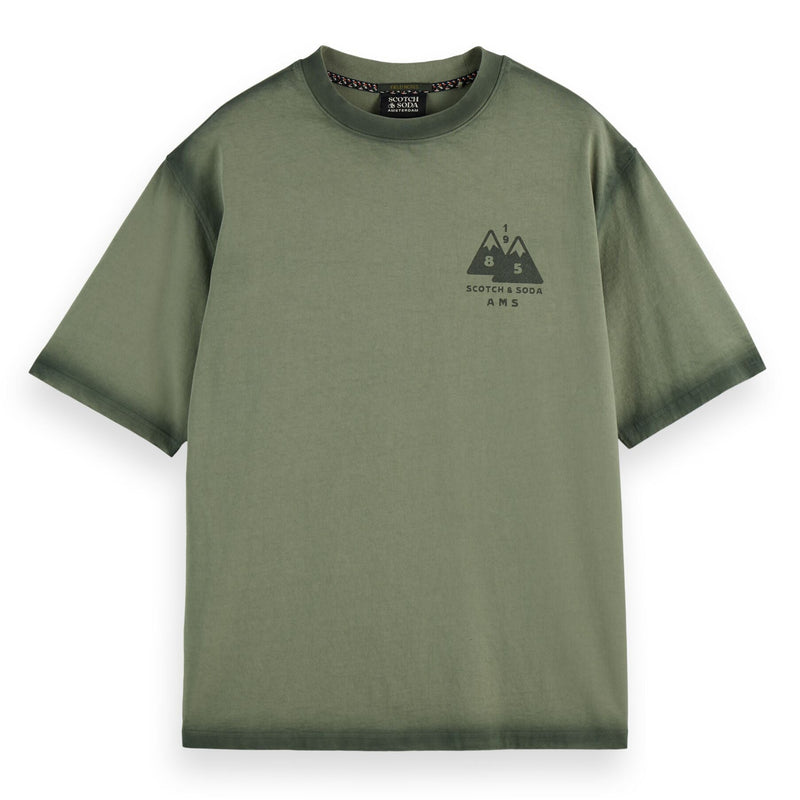 Loose Fit Garment Dye Aw T-Shirt - Thyme