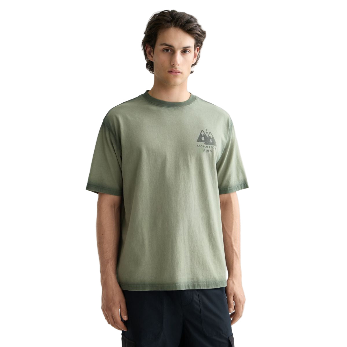 Loose Fit Garment Dye Aw T-Shirt - Thyme