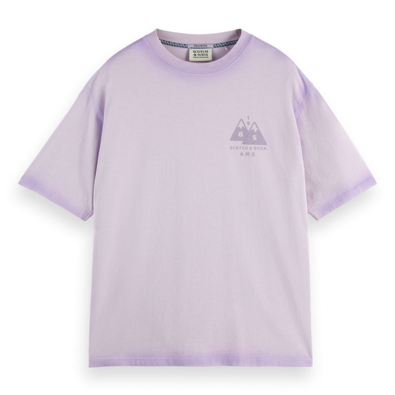 Loose Fit Garment Dye Aw T-Shirt - Languid Lavender