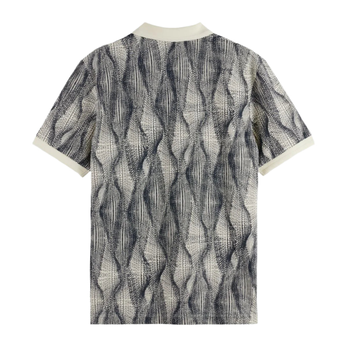 Micro Allover Print Regular Fit Polo - Batik Logo Print Navy