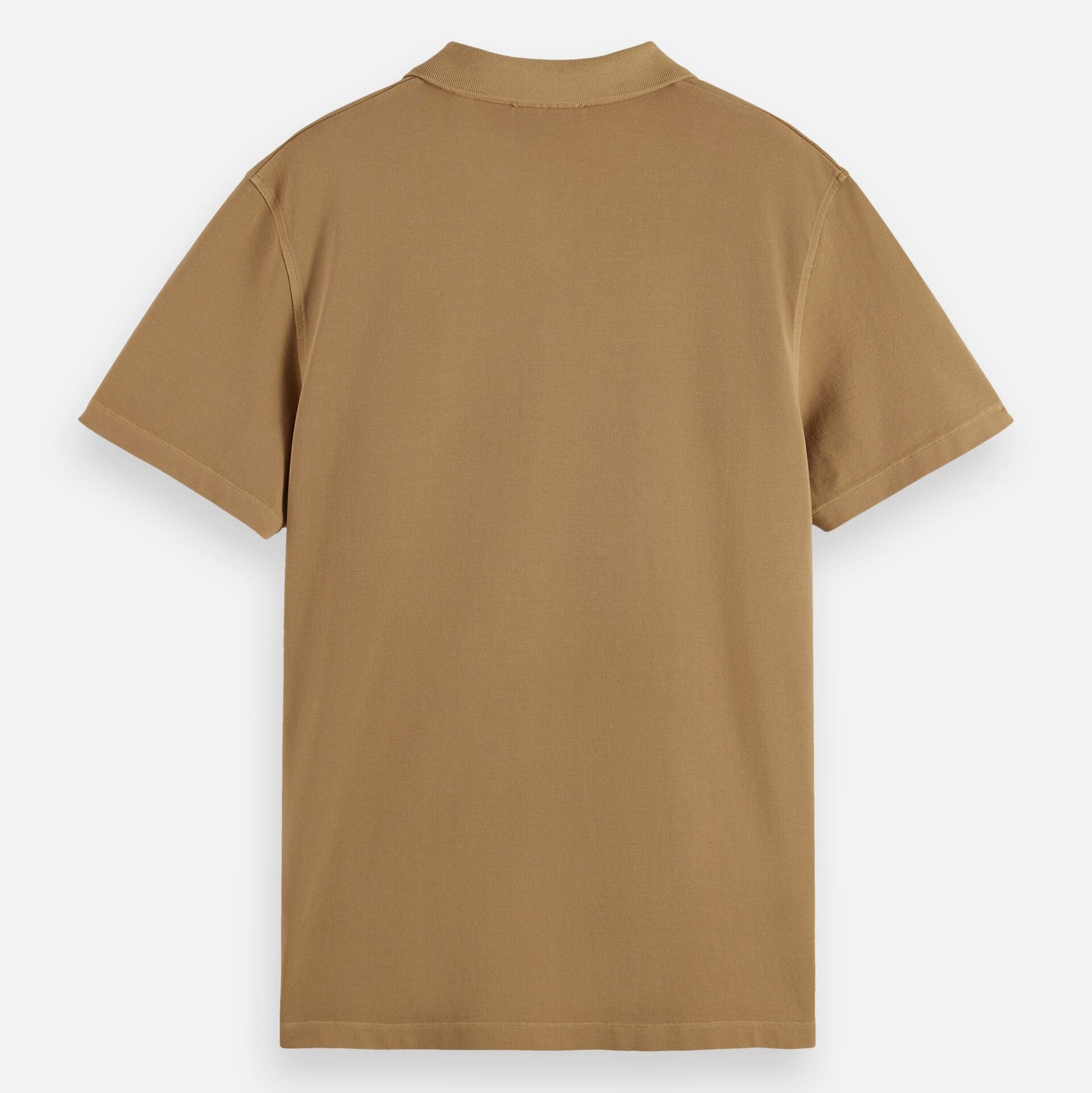 Garment-Dyed Pique Relaxed Fit Pocket Polo - Tannin