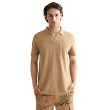 Garment-Dyed Pique Relaxed Fit Pocket Polo - Tannin