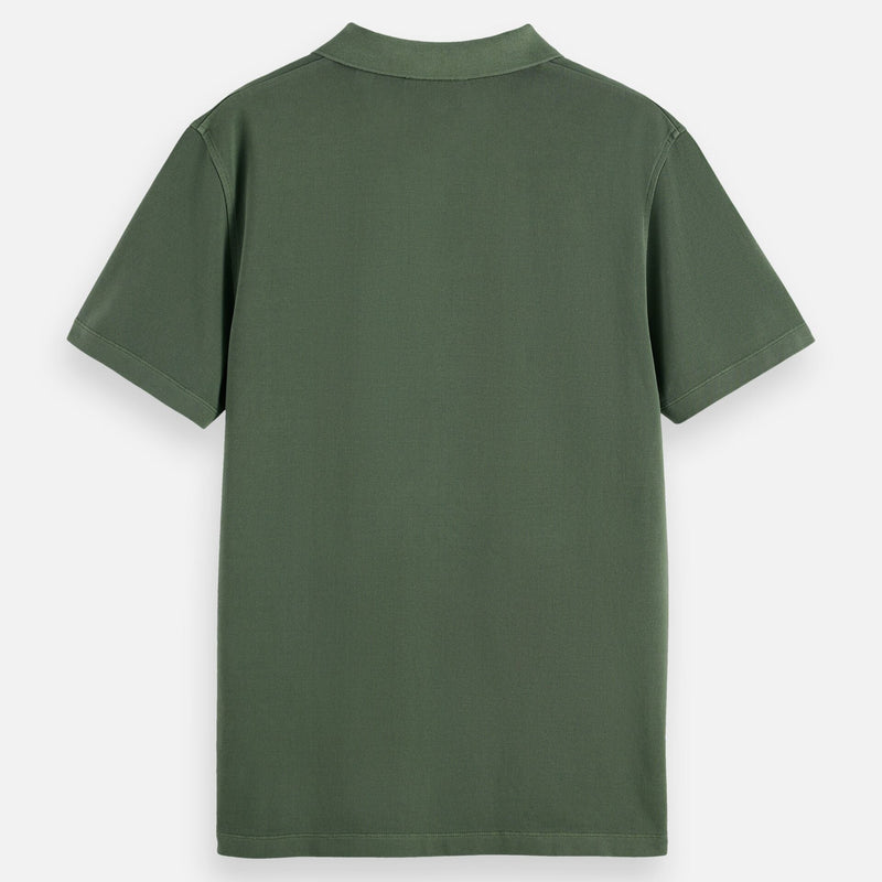Garment-Dyed Pique Relaxed Fit Pocket Polo - Thyme