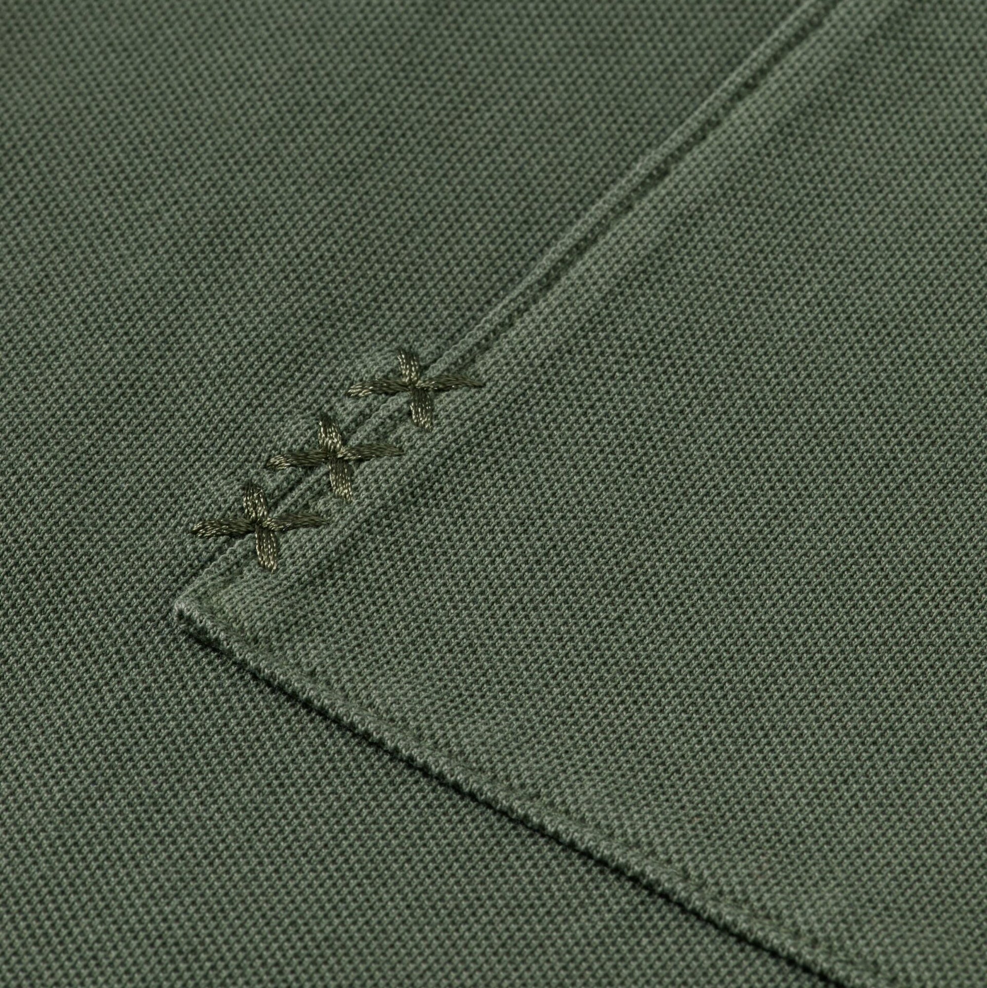 Garment-Dyed Pique Relaxed Fit Pocket Polo - Thyme