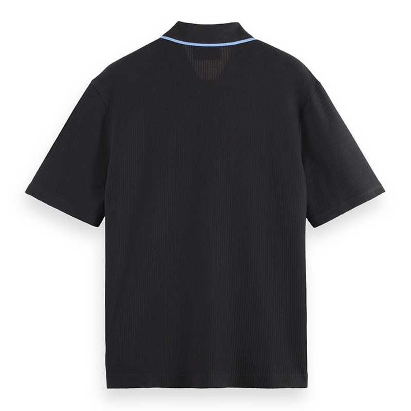 Structured Relaxed Fit Polo - Meteorite